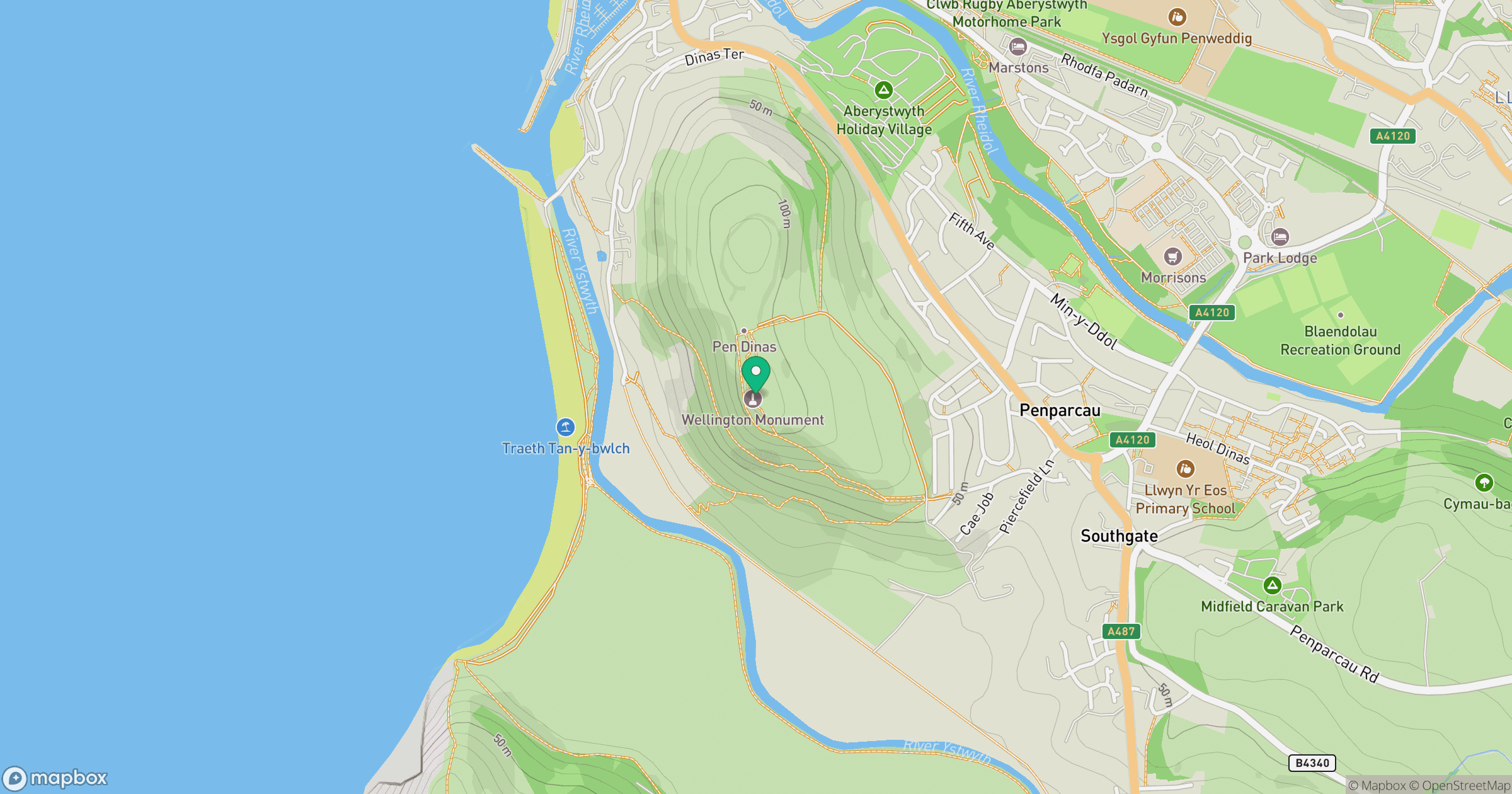 Pendinas location map