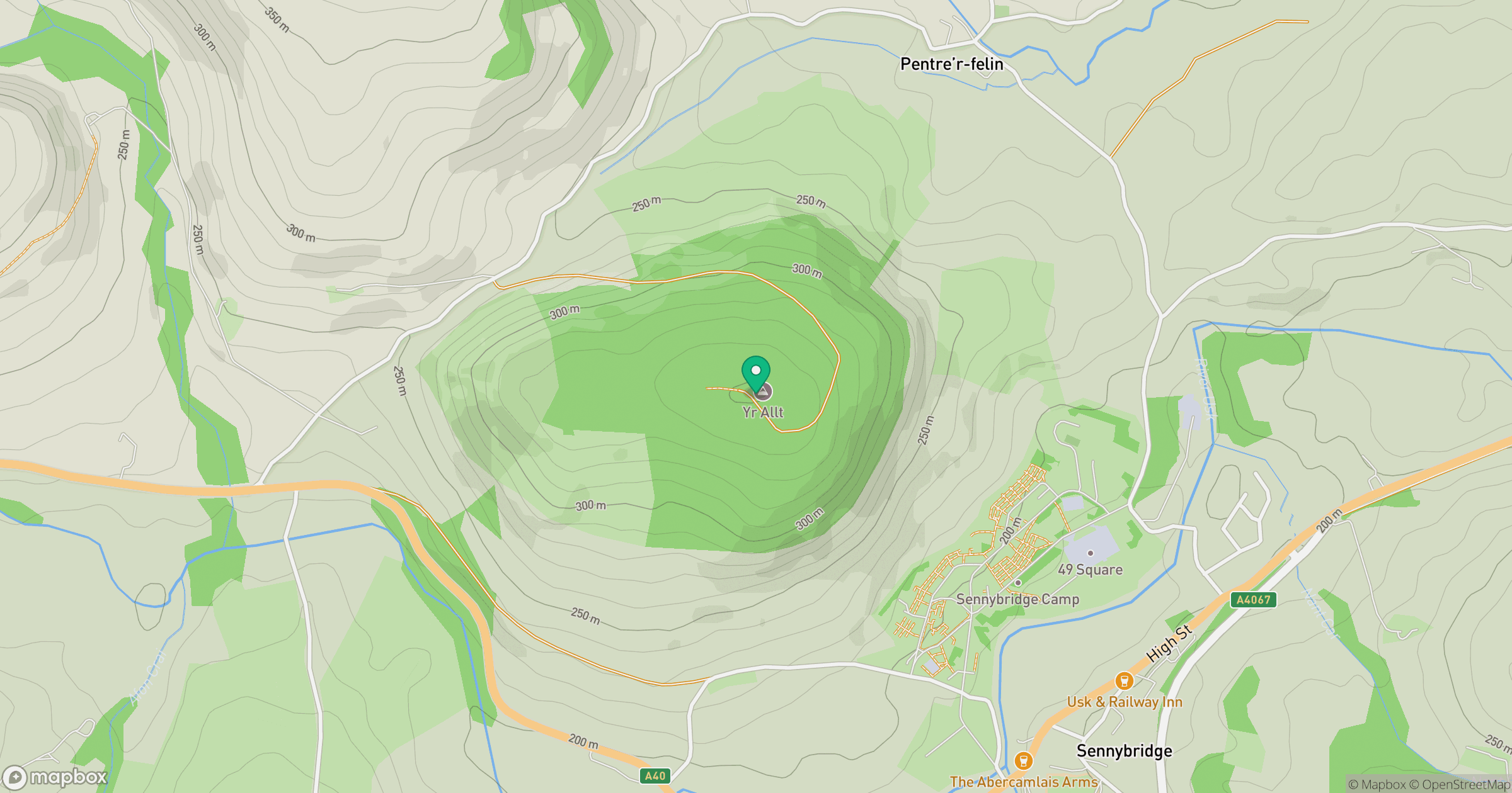 Yr Allt location map