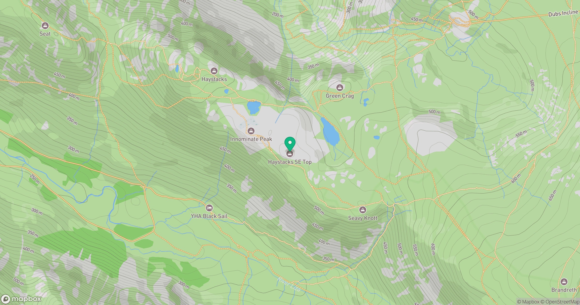 Haystacks SE Top location map