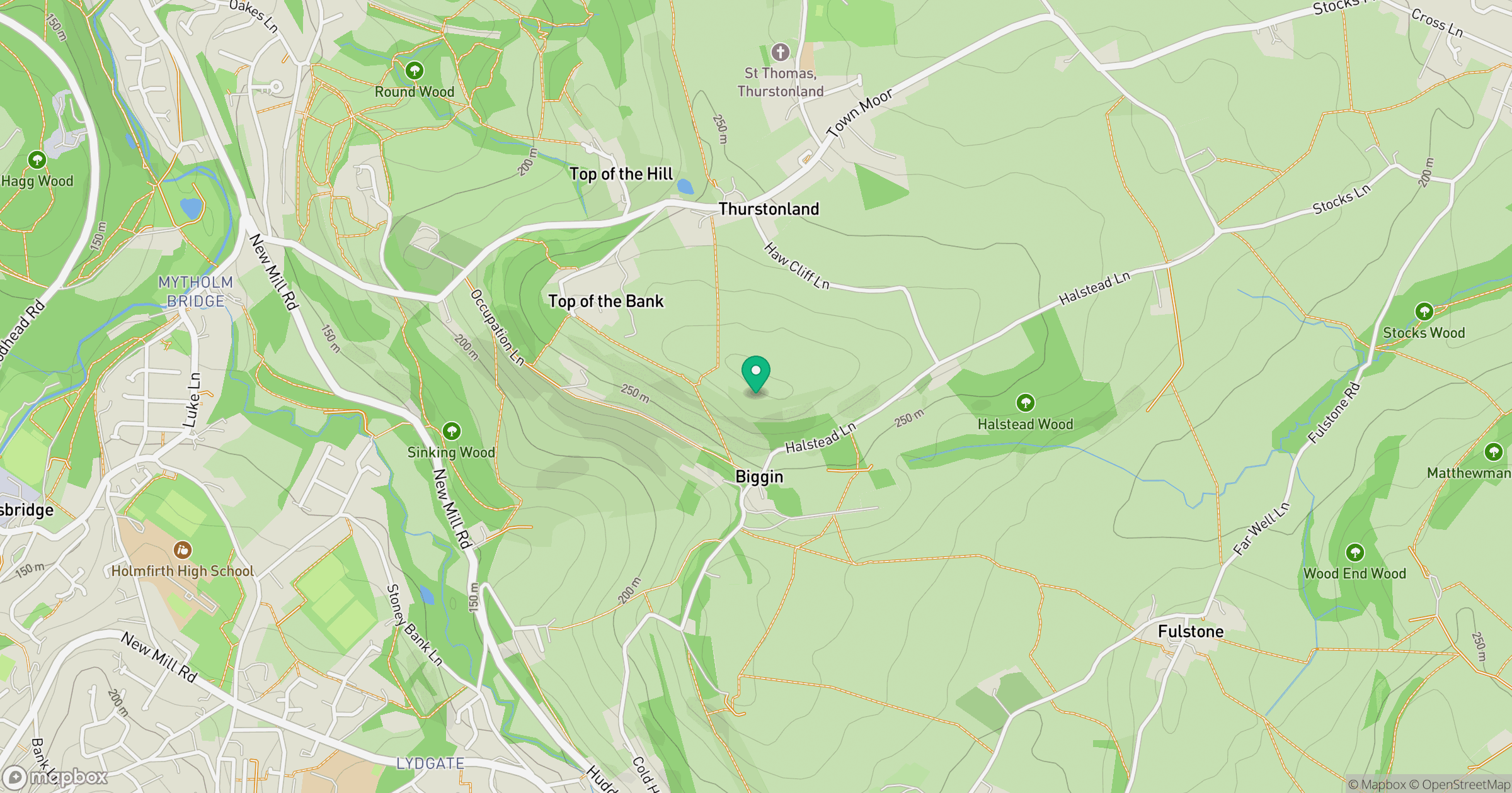 Haw Cliff [Thurstonland Hill] location map