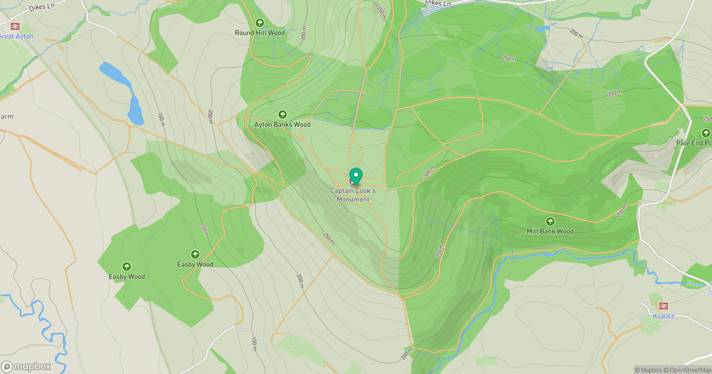 Easby Moor location map