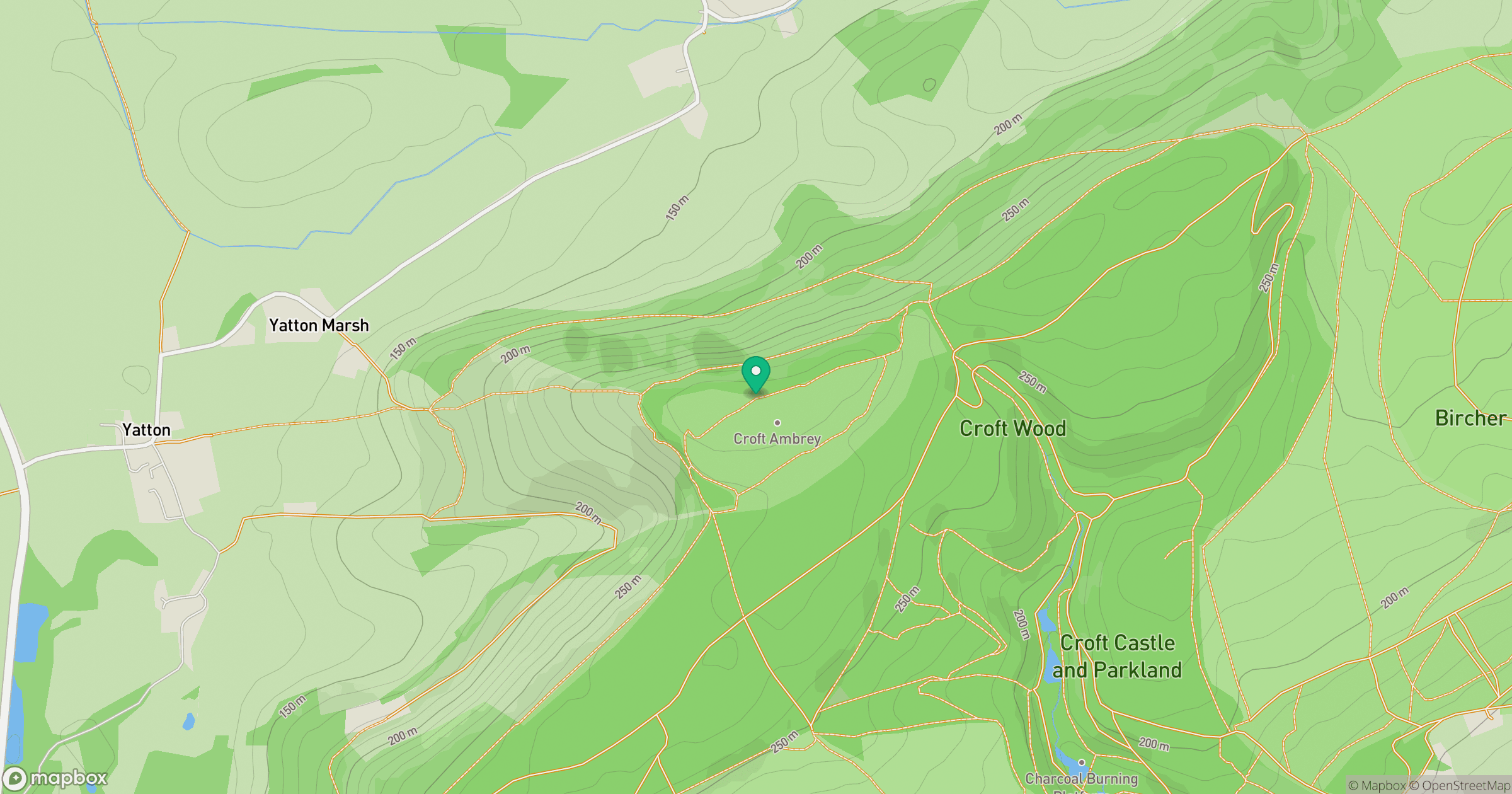 Croft Ambrey [Yatton Hill] location map