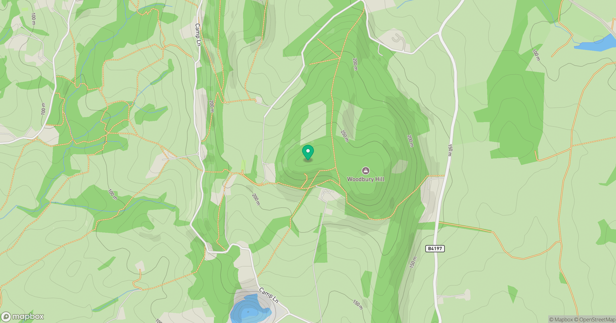 Woodbury Hill location map