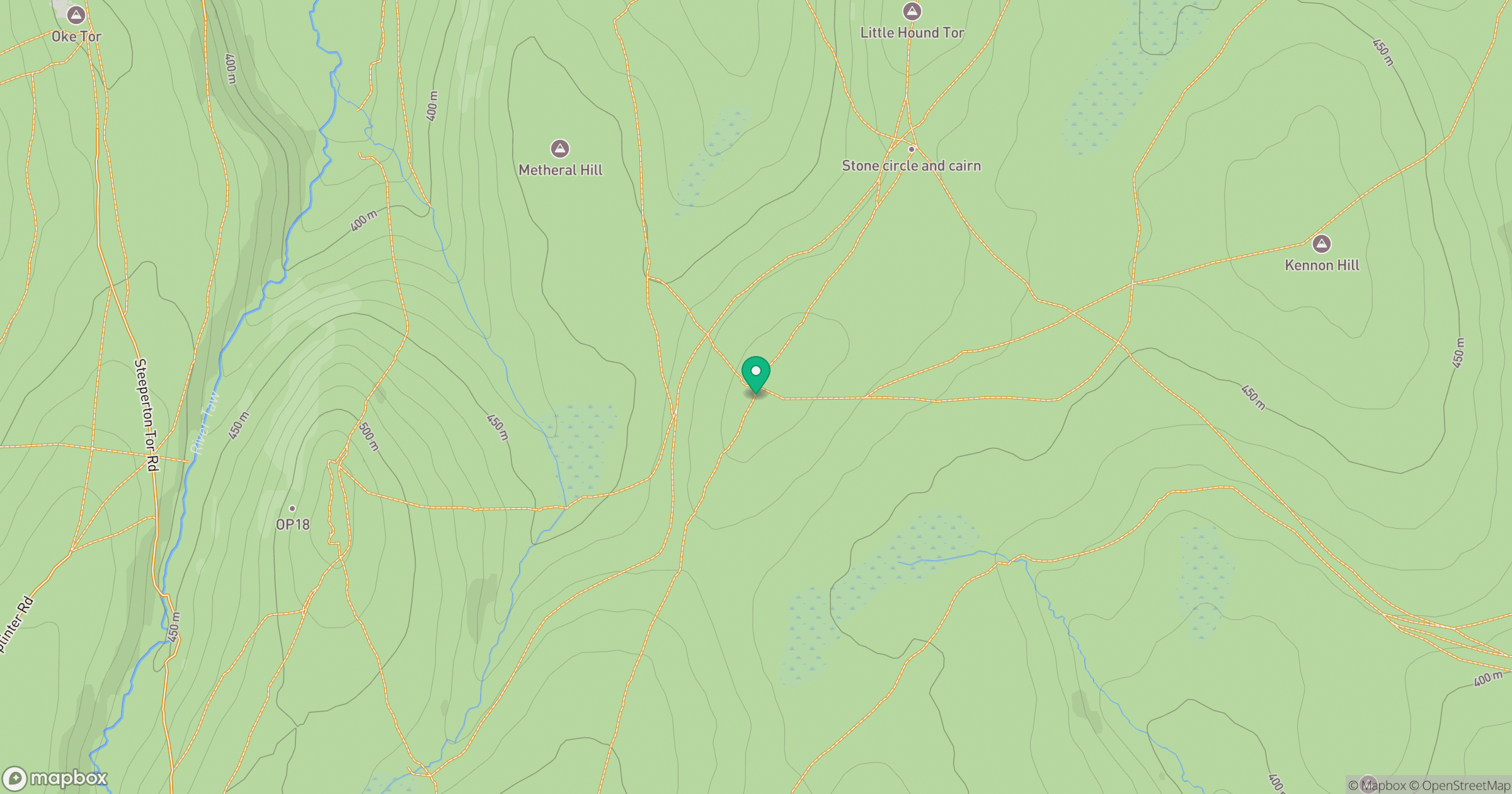 Hound Tor location map