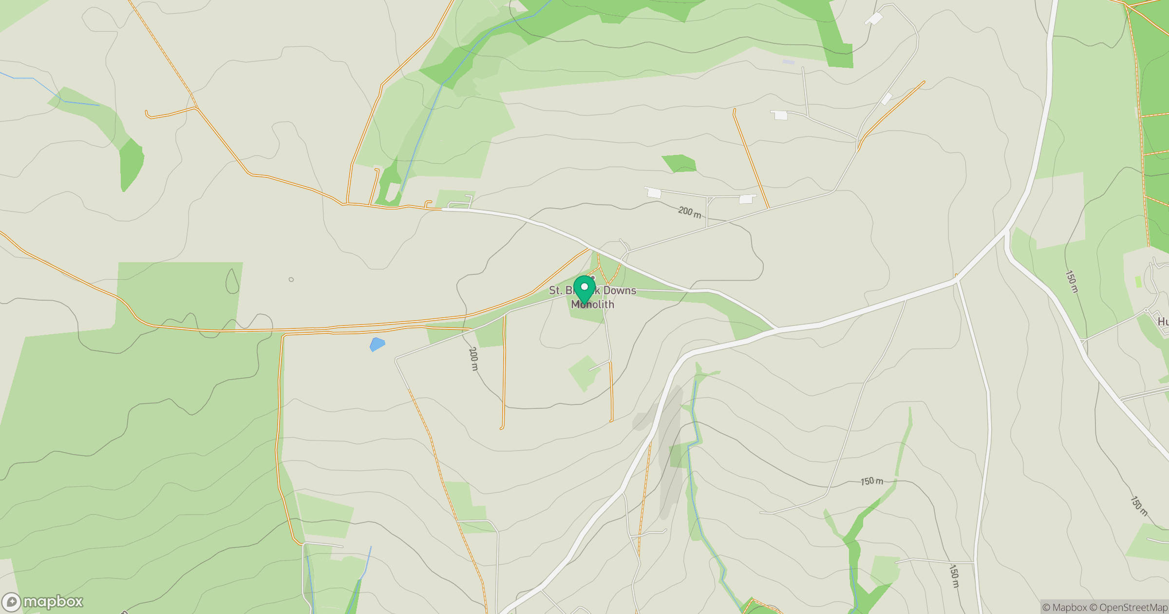 St Breock Beacon location map