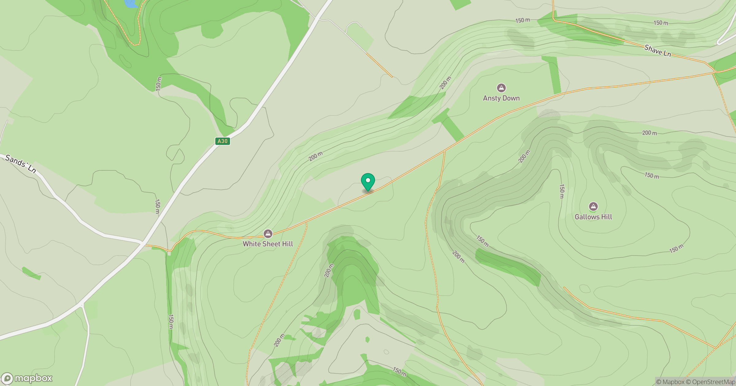 White Sheet Hill location map