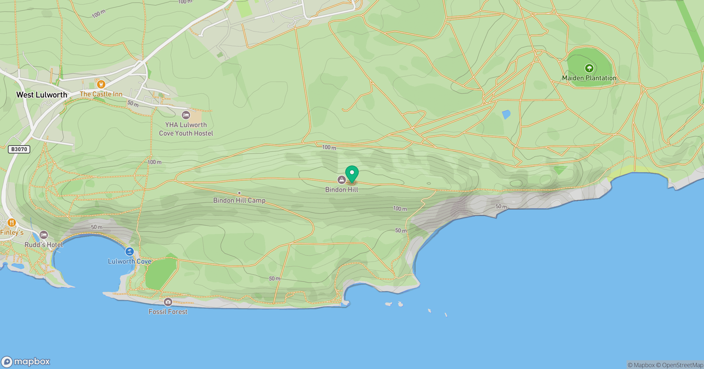Bindon Hill location map