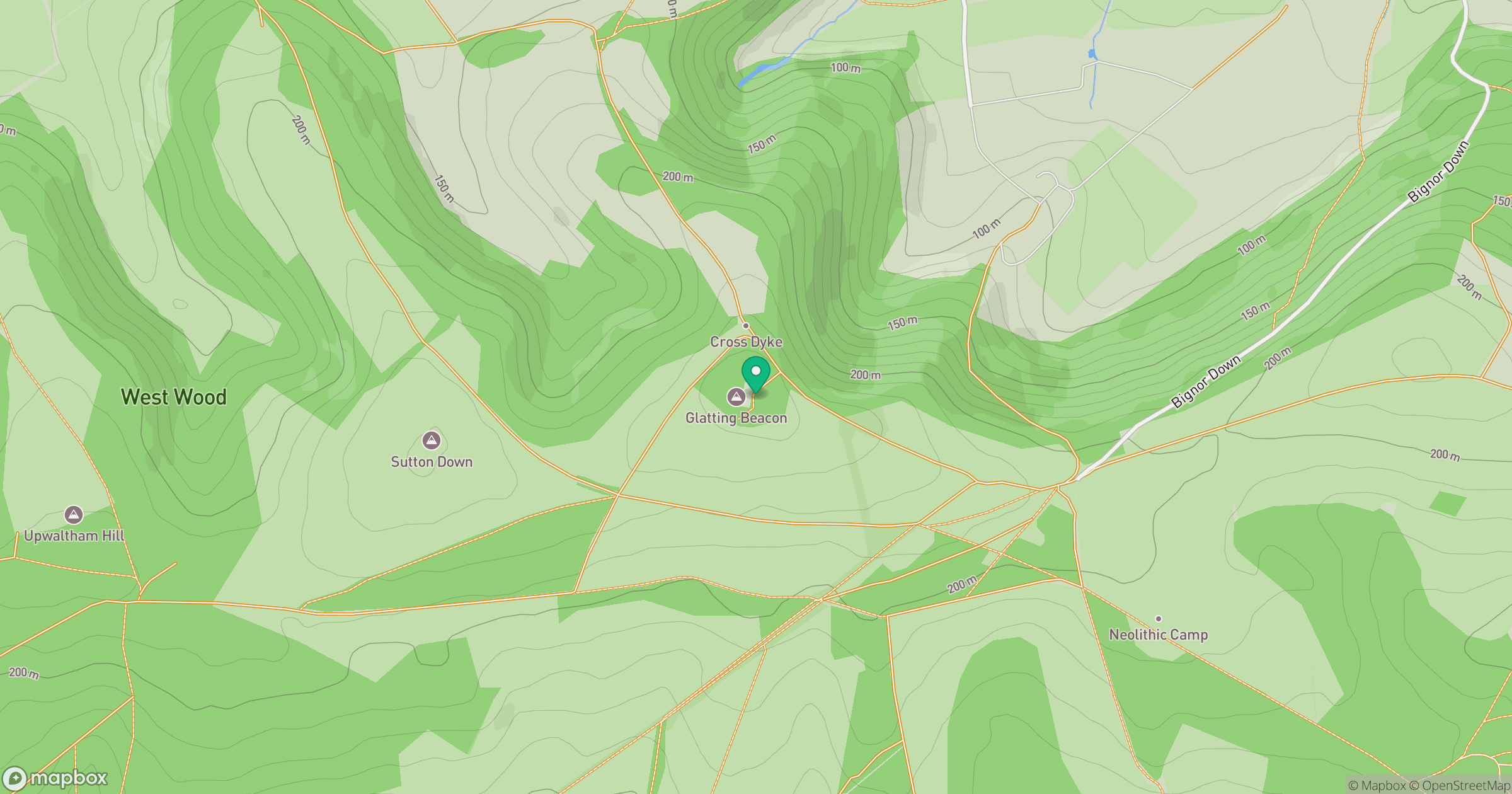 Glatting Beacon location map
