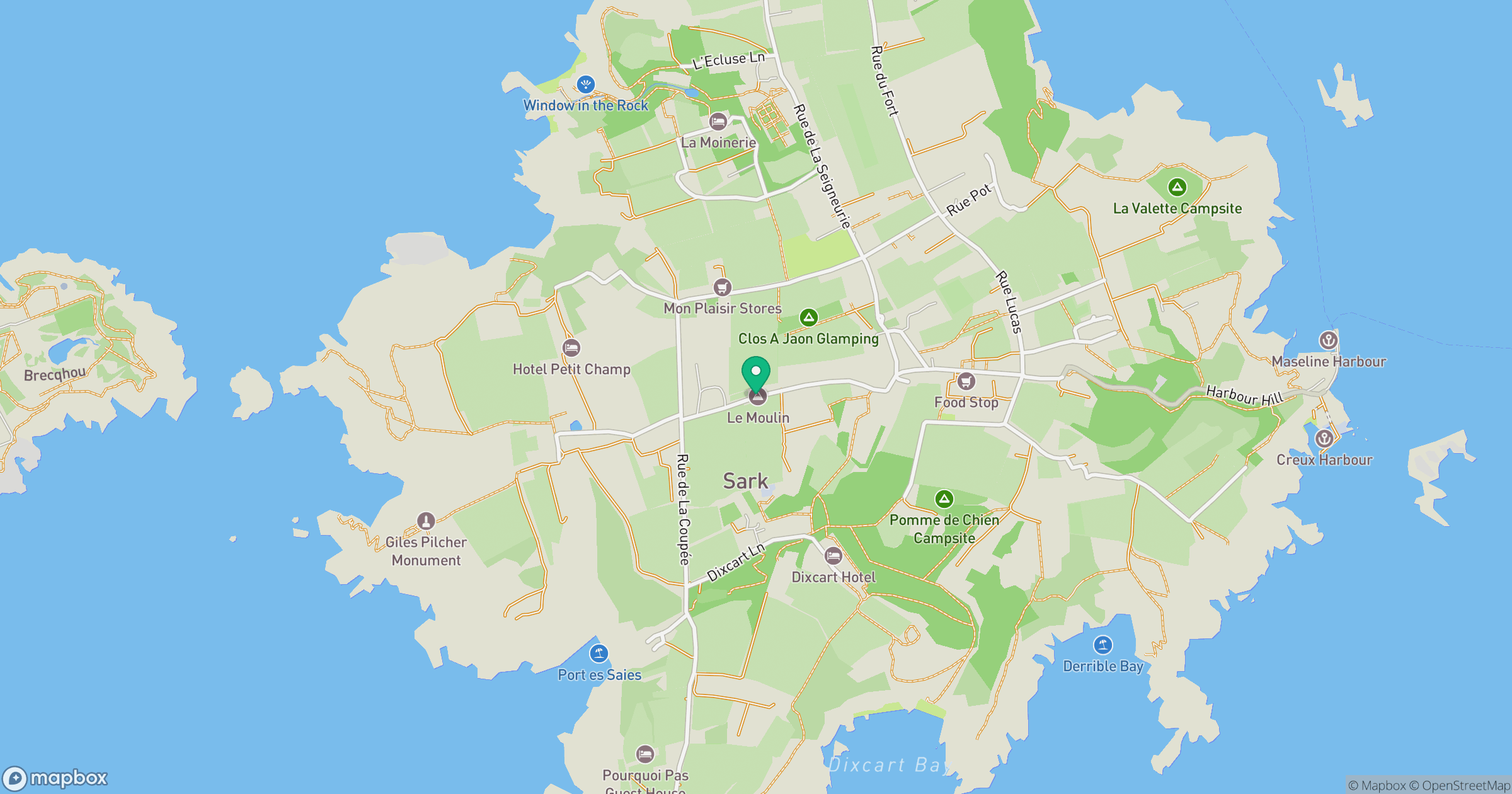 Le Moulin (Sark) location map