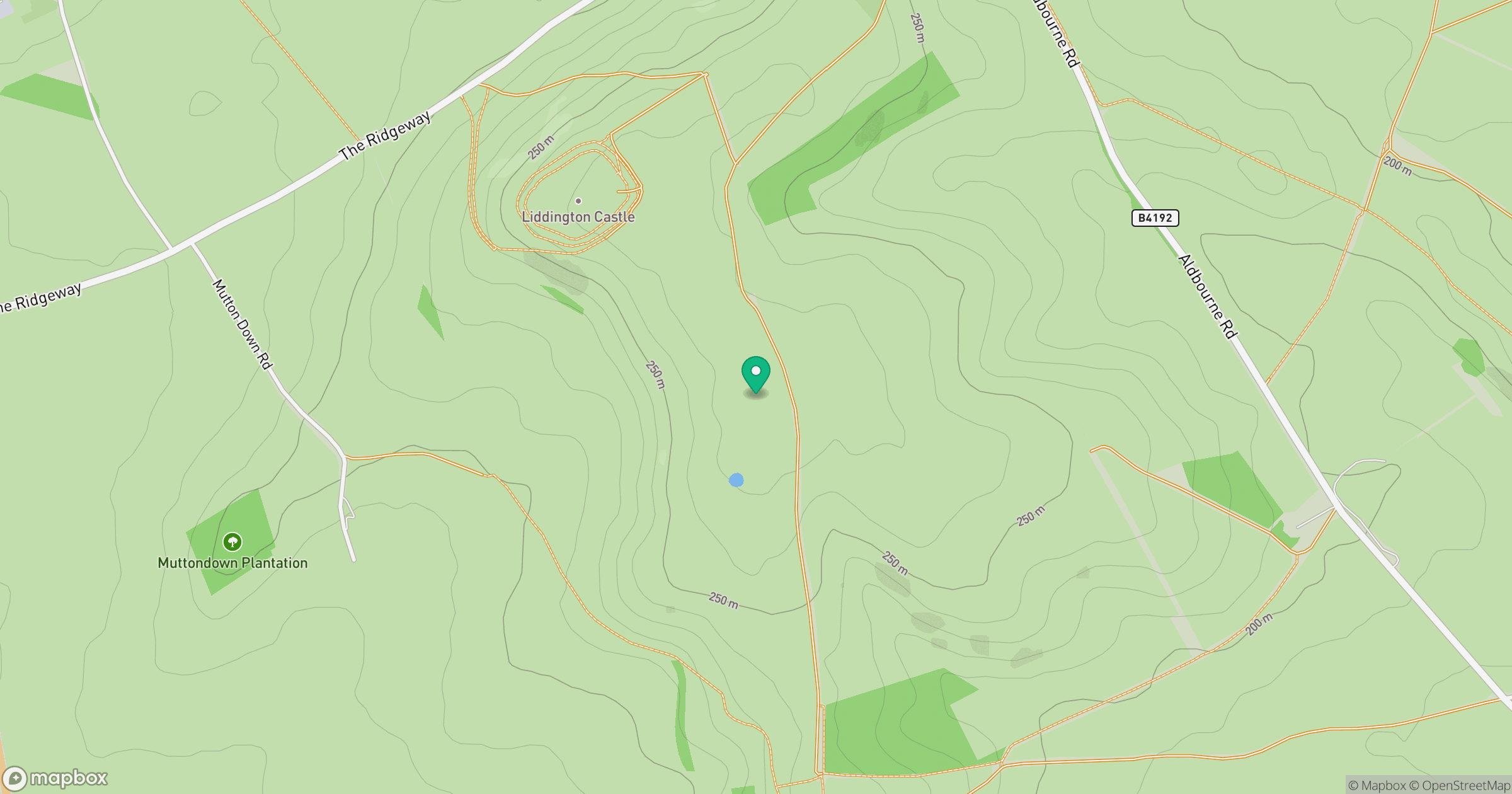 Liddington Hill location map