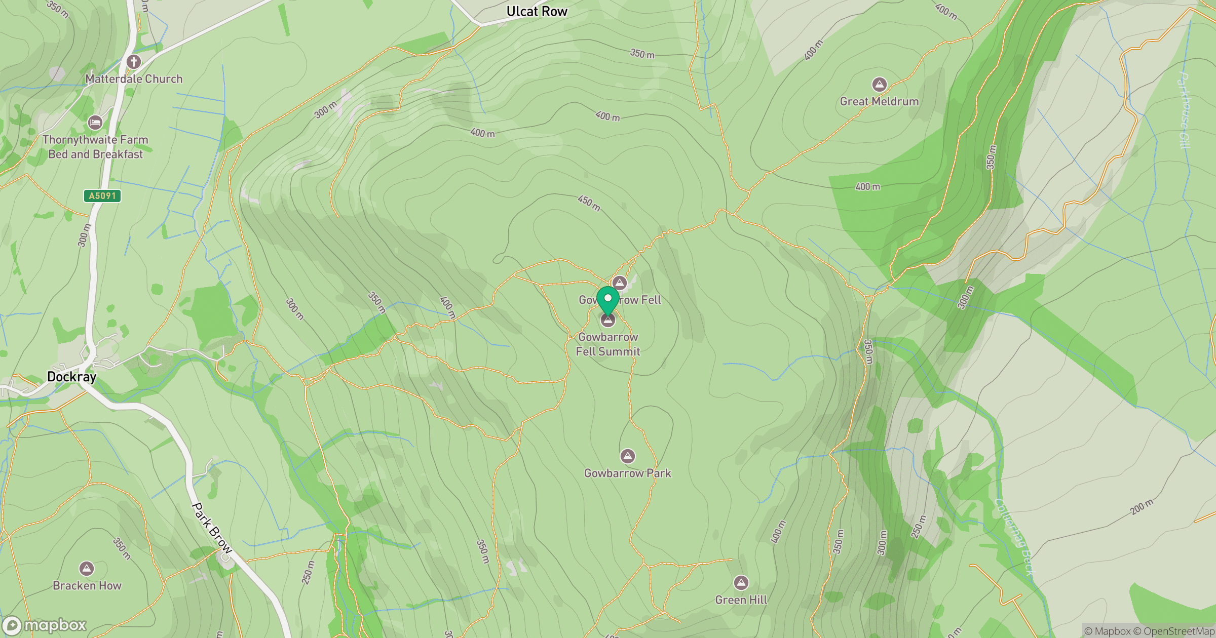 Gowbarrow Fell location map