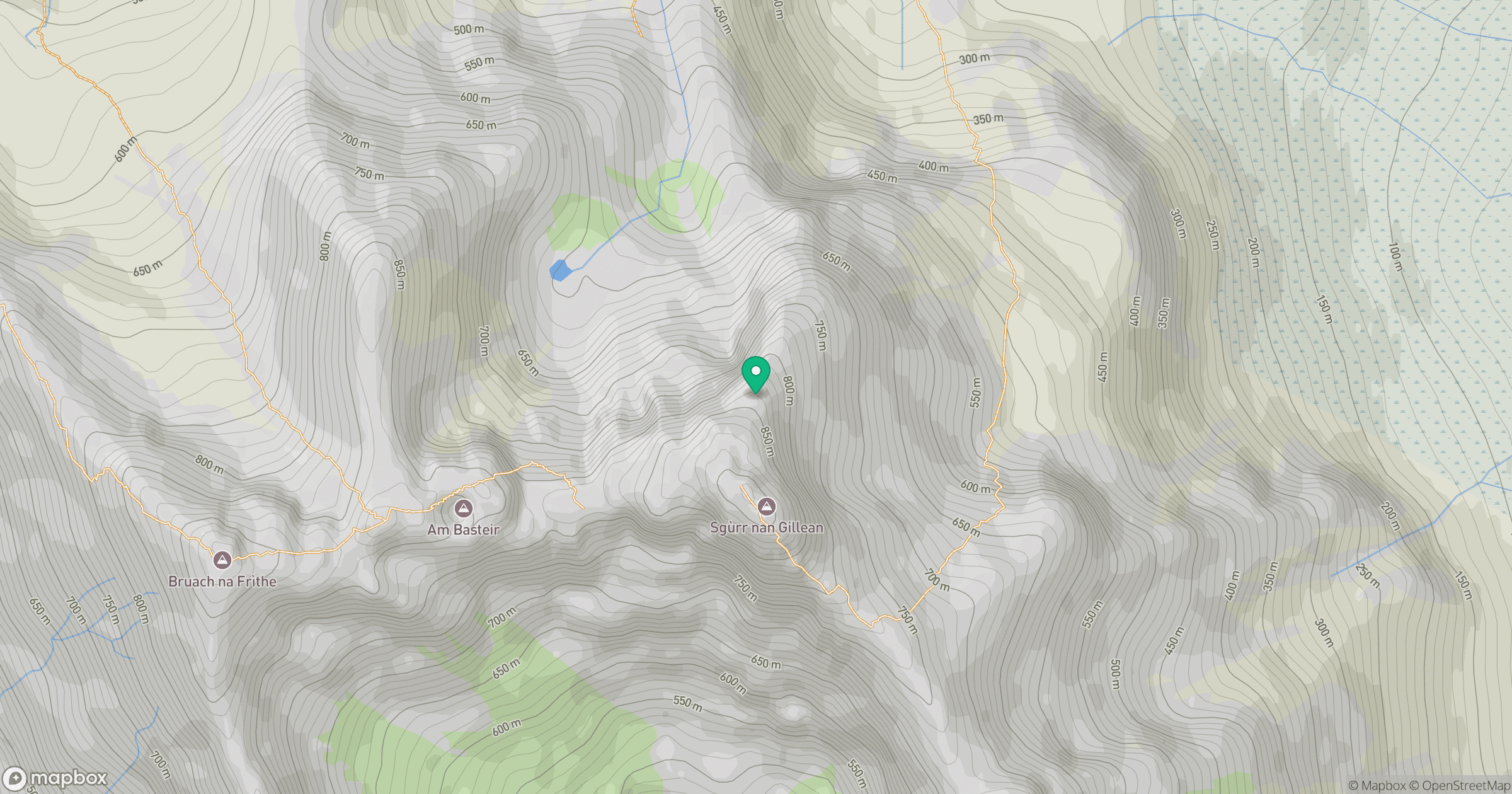 Sgurr nan Gillean Third Pinnacle location map