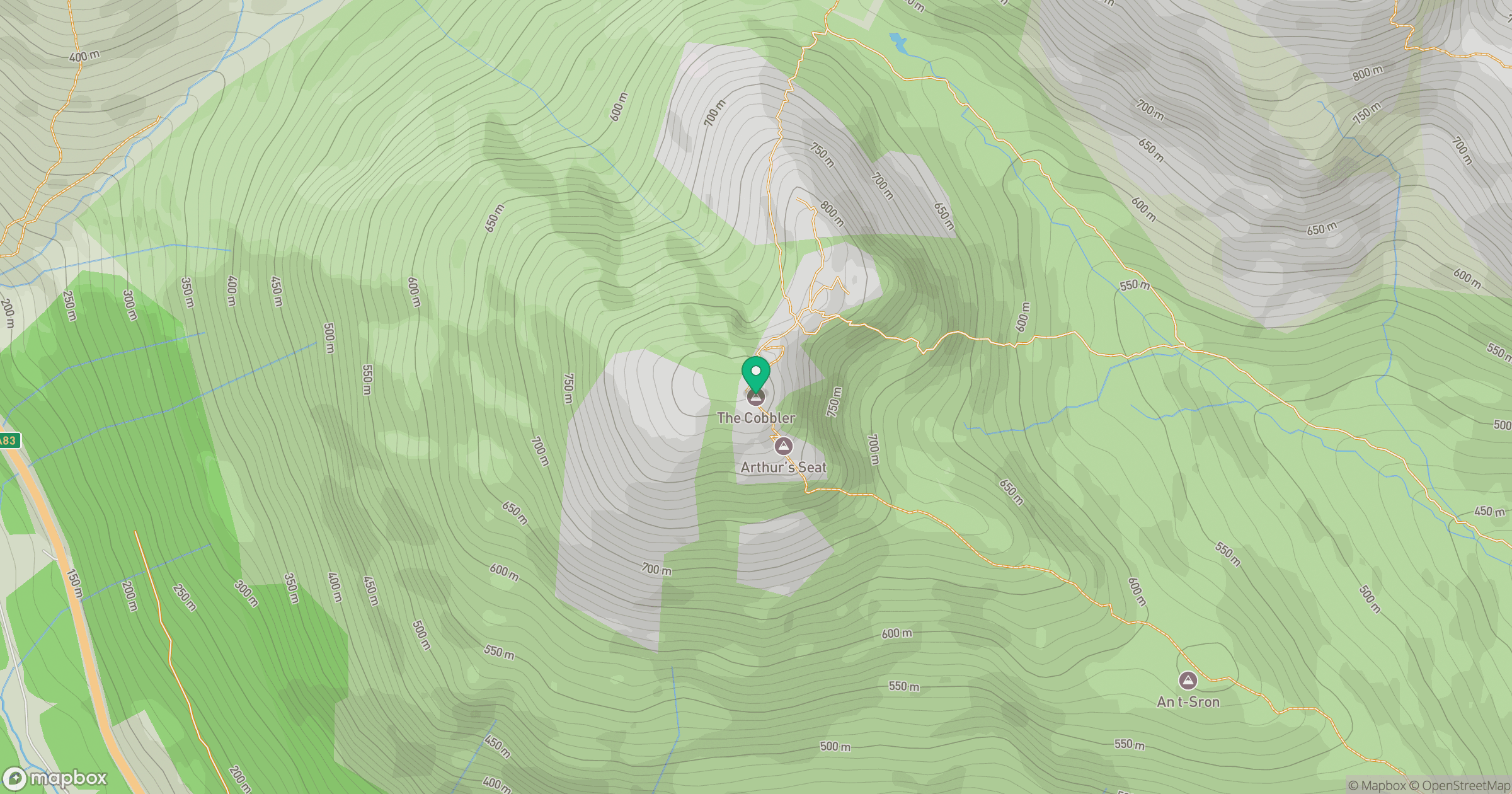 The Cobbler [Ben Arthur] location map