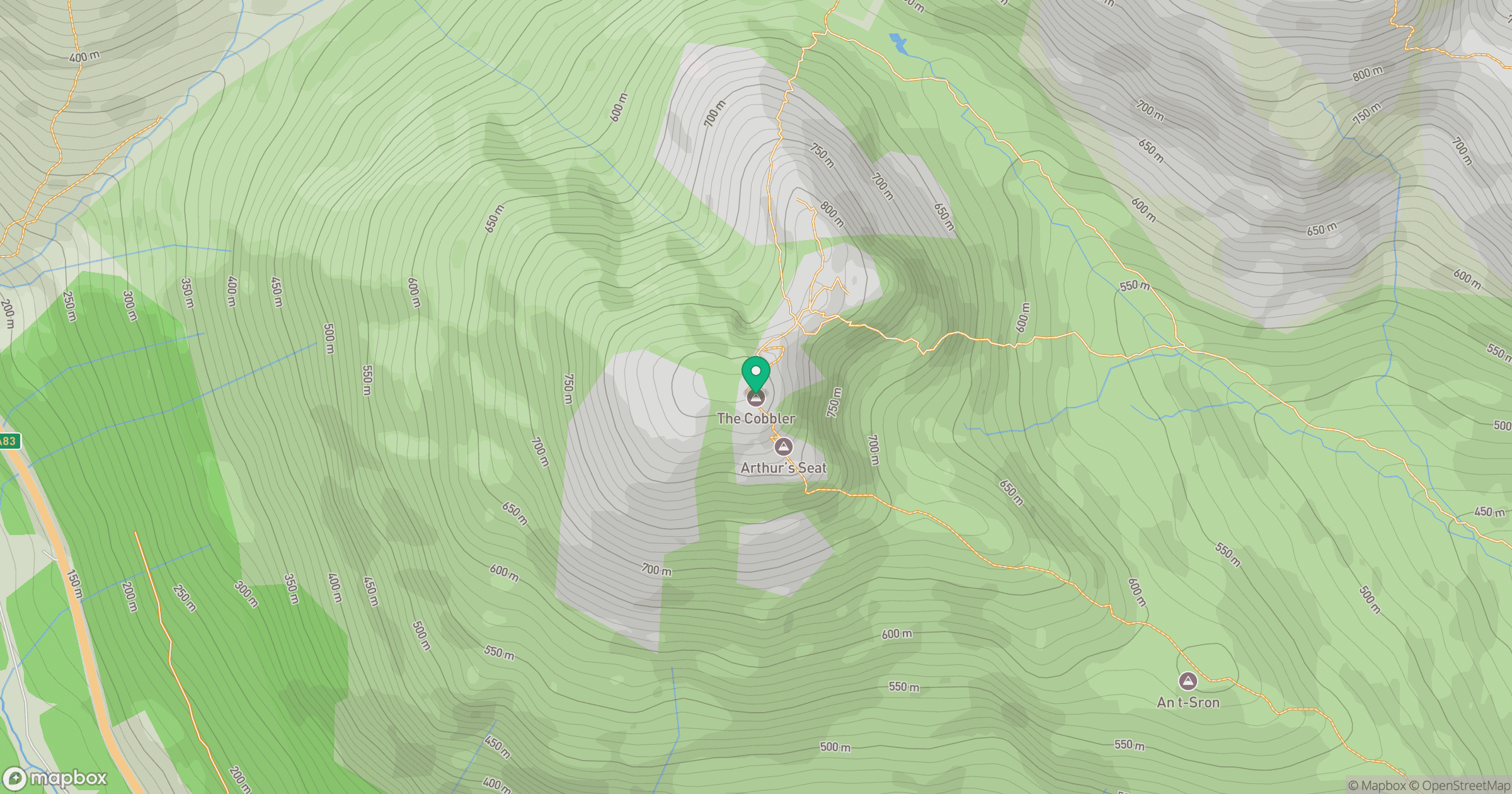 The Cobbler [Ben Arthur] location map