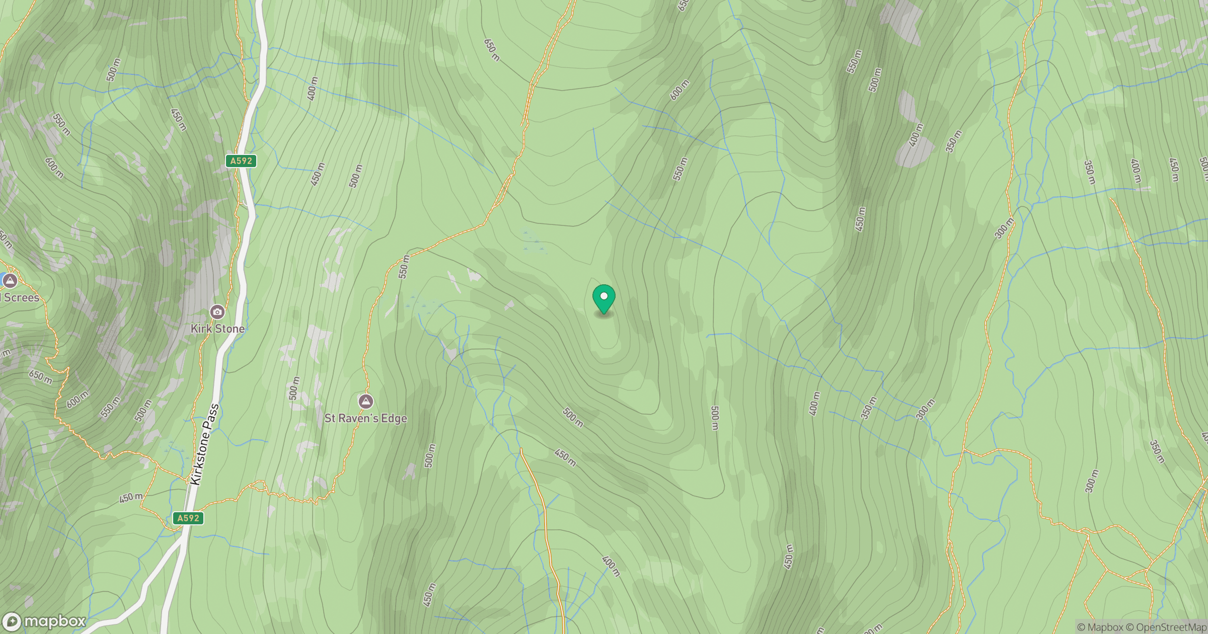 Hart Crag location map