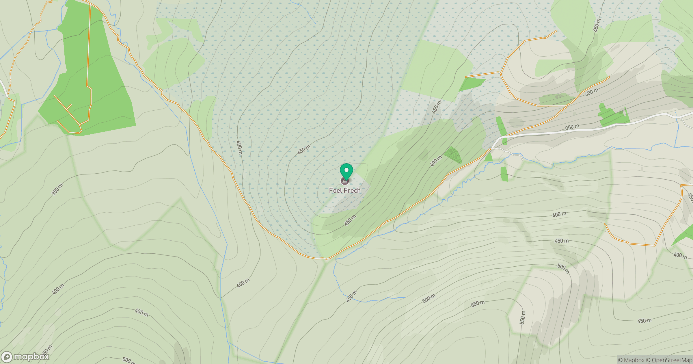 Foel Frech location map