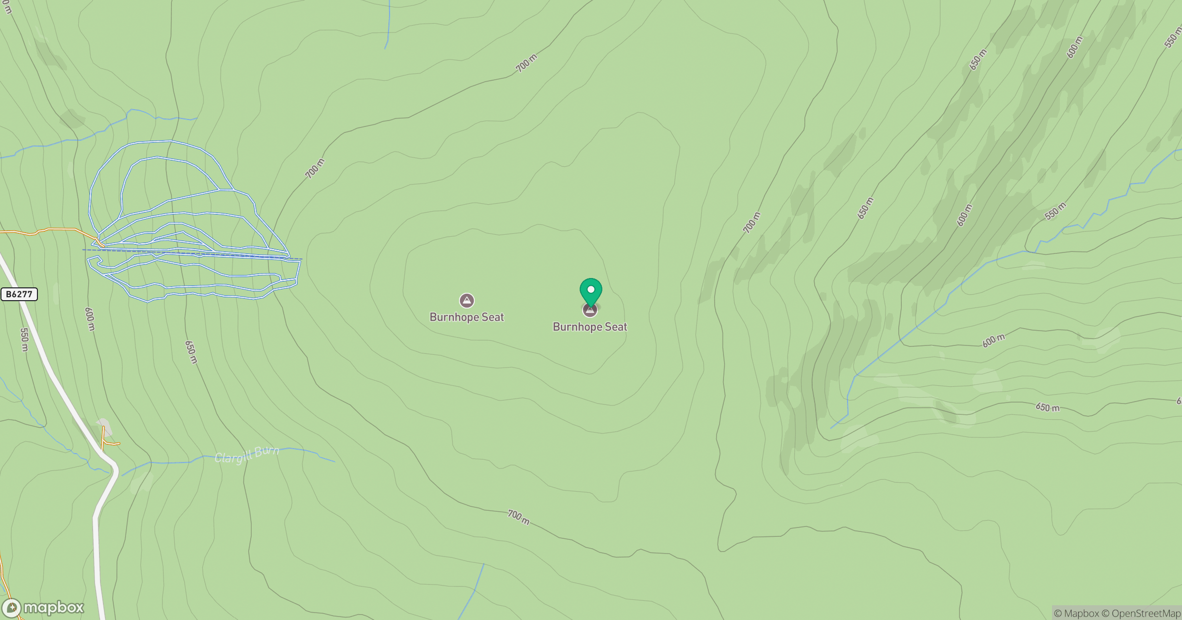 Burnhope Seat - Trig Point location map