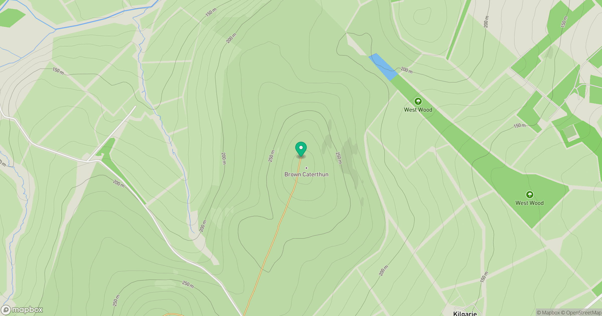 Brown Caterthun location map