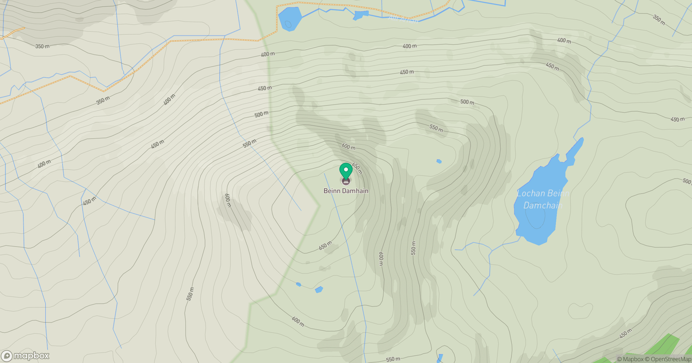 Beinn Damhain location map