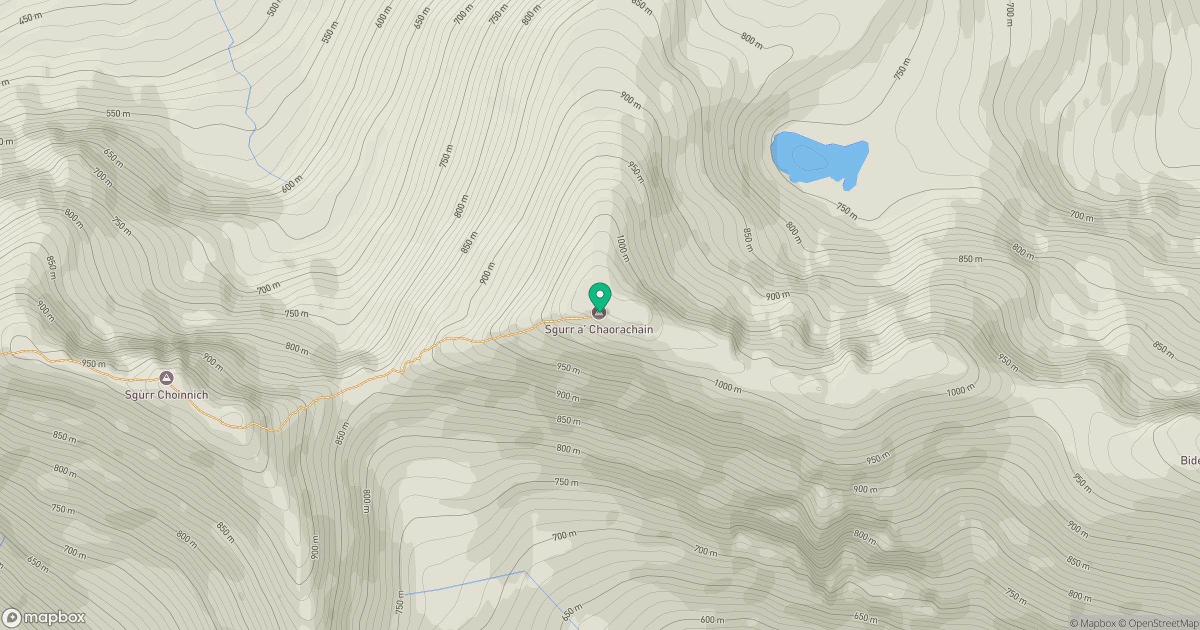 Sgurr a' Chaorachain location map