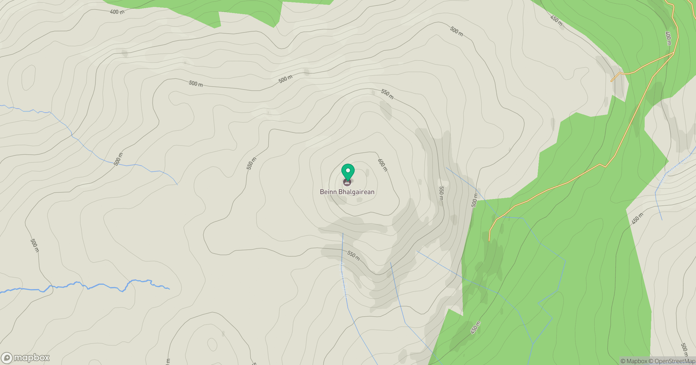 Beinn Bhalgairean location map