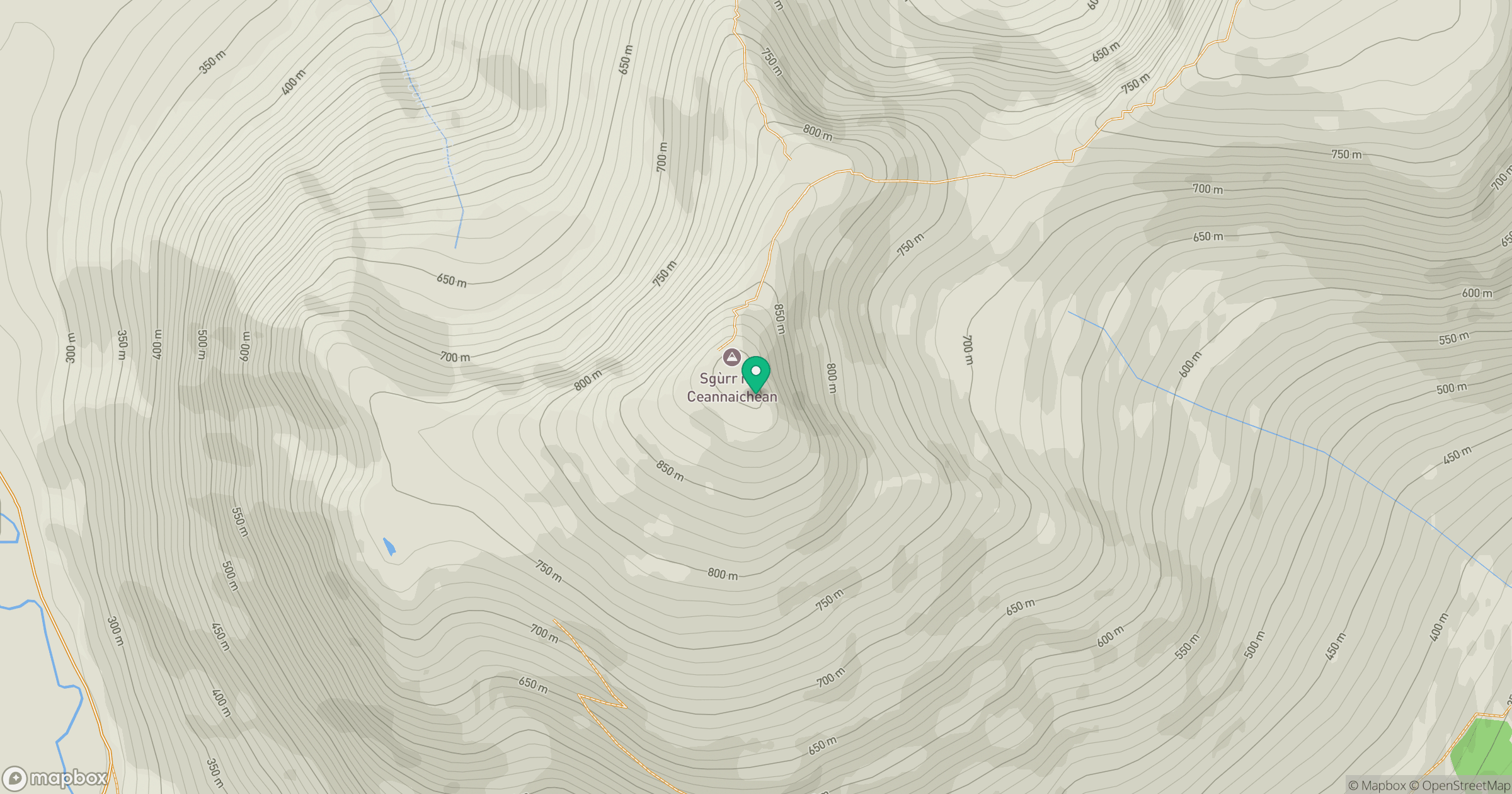 Sgurr nan Ceannaichean location map