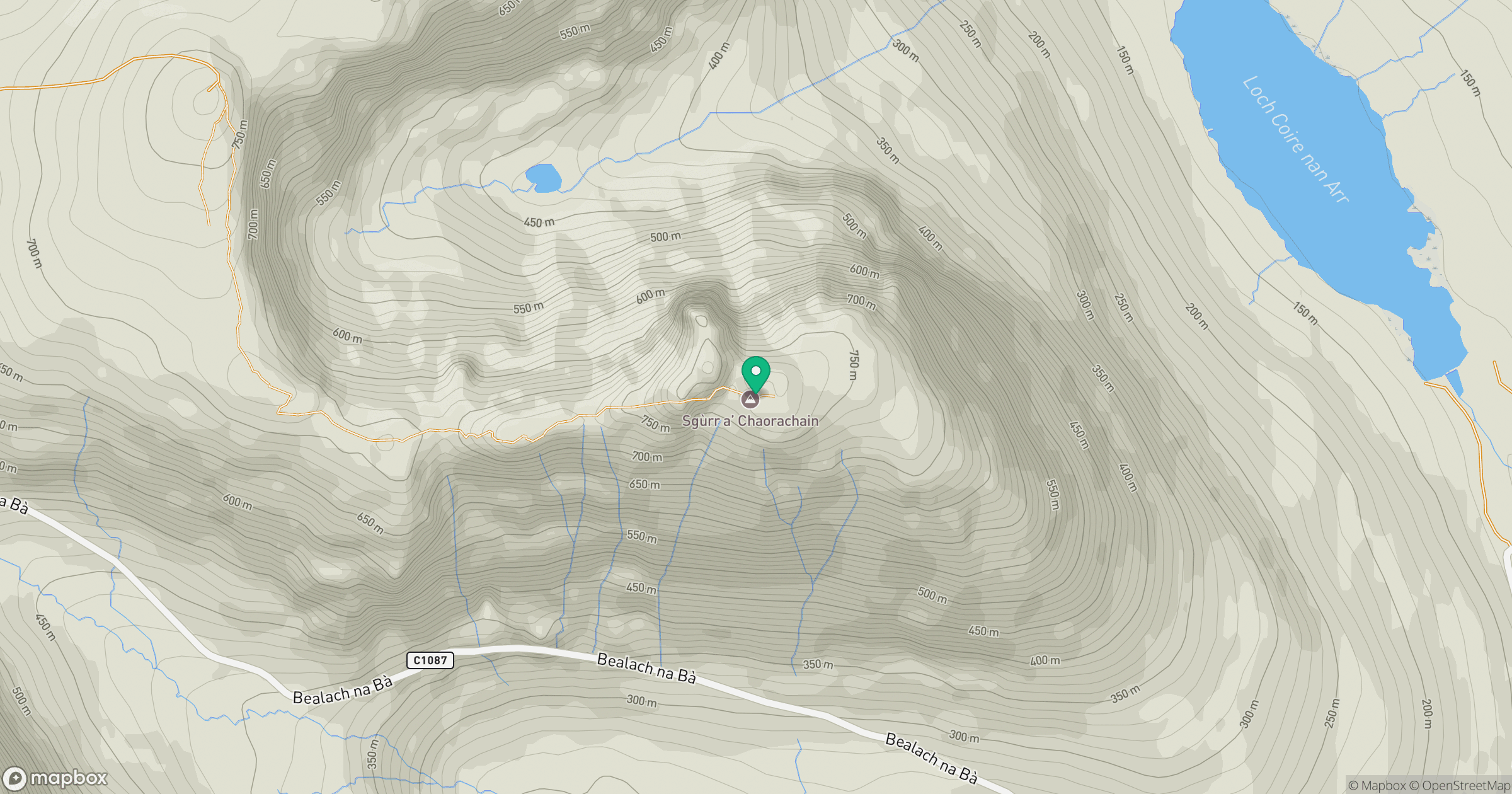 Sgurr a' Chaorachain location map